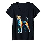 Photo Gallery donna polygon art smooth fox terrier smooth fox terriers maglietta con collo a v Photo Gallery donna polygon art smooth fox terrier smooth fox terriers maglietta con collo a v