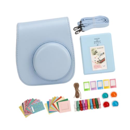 Pochette pour appareil photo instantané idée cadeau mignon bleu