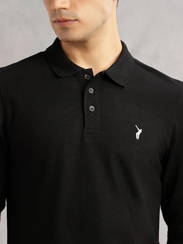 Image of Thomas Scott Men's | Solid | Full Sleeve | Regular Fit | Cotton Blend | Polo Collar | Casual Tshirt