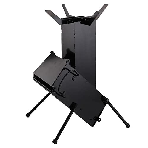 Cubstone Rocket Stove,Estufa De Combustión De Leña,Portátil Estufa De Leña, Calentador De Cocina Que Acampa Cocina De Supervivencia De Emergencia Equipo Cocina De Camping Sin Gas O Electricidad