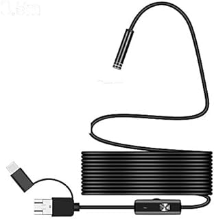 Endoscope Inspection Camera - Bessie Sparks 8MM 3 in 1 Endoscope IP67 Waterproof Inspection Borescope Cameras for Android Smartphone AN102, Micro USB Type-C 8LEDs （3.5M）
