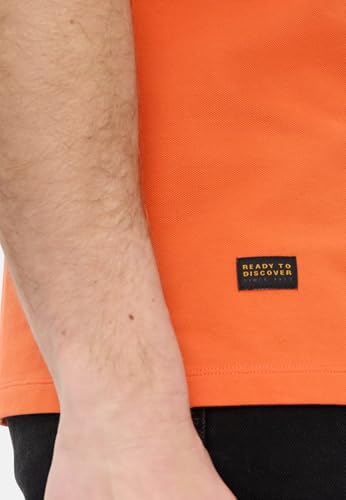 camel active Herren Poloshirt mit Druckknöpfen Orange, Menswear-XXL – Ansicht 7