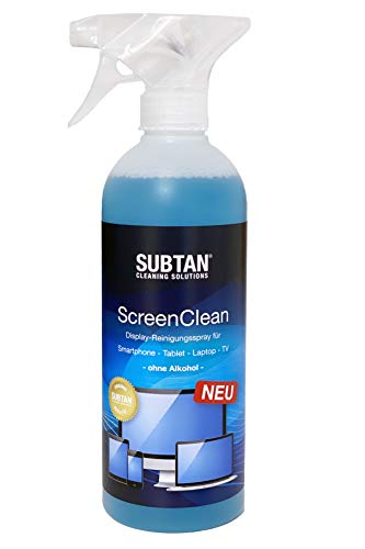 SUBTAN 500 ml ScreenClean limpiador de pantallas y pantallas sin alcohol, para smartphone, tableta, portátil, TV