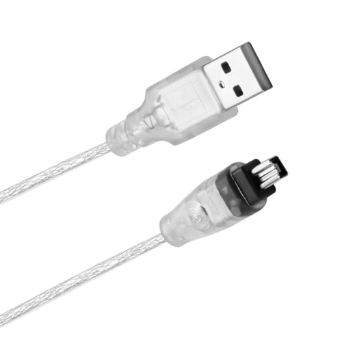 Adaptador FireWire USB 1394 a USB C, Cable Firewire IEEE 1394 4 Pines Macho para Sony DCR-TRV75E DV, Conexión iLink, Cable USB C a Firewire, Compatible con Transferencias Rápidas IEEE 1394, 1M