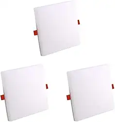 Kit 3x Painel Plafon Frameless Borda Infinita Sobrepor Ou Embutir Quadrado 22x22 36W 6500K Bivolt