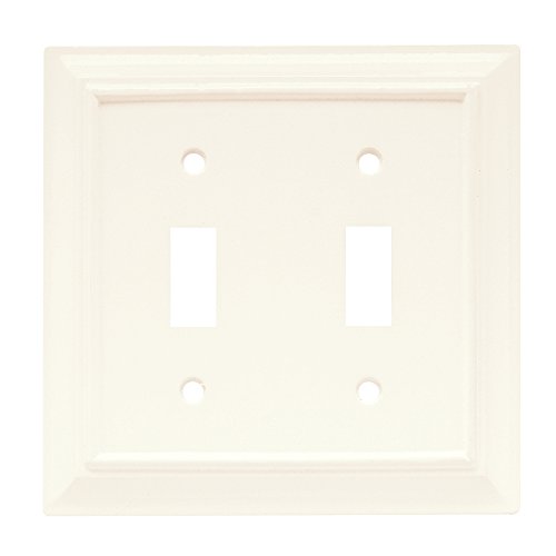 Brainerd 126334 Wood Architectural Double Toggle Switch Wall Plate / Switch Plate / Cover