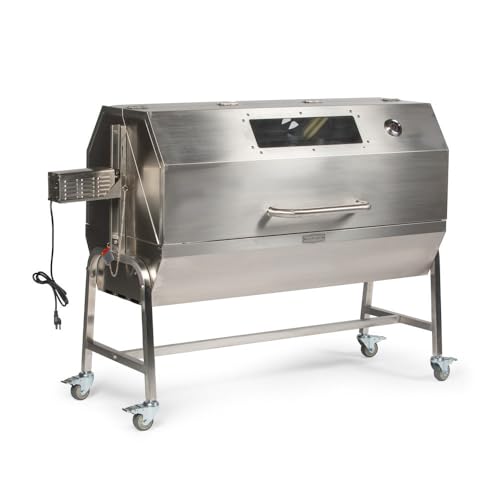 Ash and Ember 25W Hooded Stainless Steel Rotisserie Grill