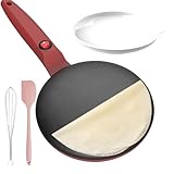Elektrischer Pfannkuchenbereiter - Instant Crêpe Maker Antihaft 7,8 Zoll 600W | Grillplatte Elektrische Crepes Automatische Temperaturregelung 110V 220V | Schüssel Schneebesen Schaufel Inklusiv