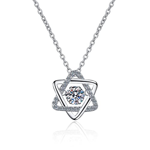 Collier Moissanite pour femme en argent sterling bijou élégant