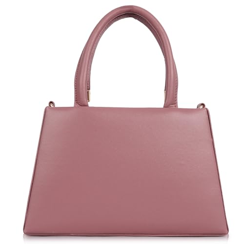 Image of Gold Rose Women's Elegant Color Block Handbag - Stylish Top Handle Purse for Office, Party & Daily Use | Premium Structured Ladies Hand Bag