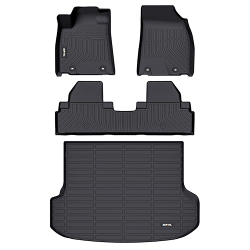 AIPOIL® Floor Mats & Cargo Liner Set for 2010-2015 Lexus RX RX350 RX450h All Weather Protection TPE Anti-Slip Automotive Full Set Custom Car Mats Accessories - Black