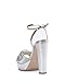 Jessica Simpson Women's Immie Platform Sandal Heeled, Silver, 8