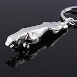 TOXI Fashion Car Auto Logo Jaguar Keychain Stylish Alloy Leopard Key Chain Silver Color Animal Sport Key Rings Gift-Leopard