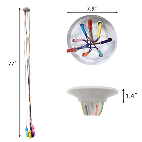 Veesee 10 Heads Color Chandelier Spider Lamp, Pendant Lights, Kid's Room Colorful Spider Lamp Shade Pendant Light Fixtures, E26/E27 Edison Bulb Hanging Lights For Children's Room Bedroom(78.7" Wire) #TOP5