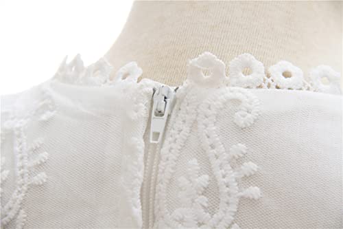 Meiqiduo Baby Girls Lace Party Dresses Infant Princess Wedding Gowns Birthday Formal Dress For Toddler #TOP6