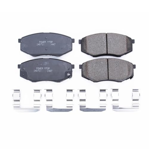 Image of PowerStop Front Brake Pads for Hyundai Tucson 2010-11 | Kia Sportage 2011 - Z17 Ceramic Brake Pads with Installation Hardware, 17-1447