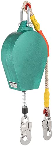 HANHJ Línea Vida autorretráctil, anticaídas con cordón Cable Seguridad retráctil, Dispositivos Seguridad Personal protección contra caídas para Techo Elevador Rescate Incendios,15m Cover