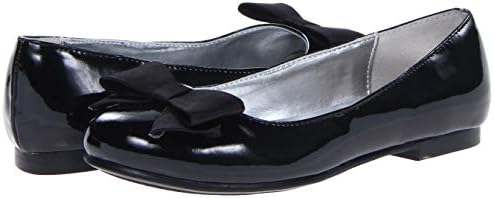 Nina Shoes Girls PEGASUS POINTED BOW BALLET FLAT, Black Patent, 13 M US Little Kid | Image 6
