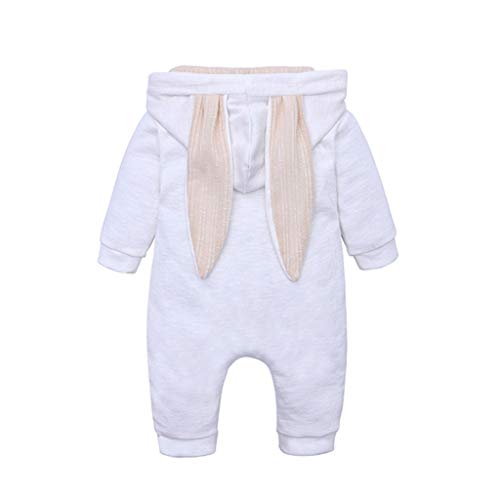 gazechimp Orelhas De Coelho Romper Macacão Outfits Roupas Bebê Meninos Meninas Infantil - Branco (12