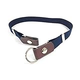 [Estimation エスティメイション] キッズゴムベルト 〔ネイビー／ウエスト：約45cm -約77cm／幅：2.5cm〕男の子用 女の子用 ゴム 伸縮性 伸びる 金具 バックル 冠婚葬祭用 フォーマル カジュアル 制服用 通園 着脱楽ちん 日本製 フリーサイズ KIDS GOM BELT ネイビー