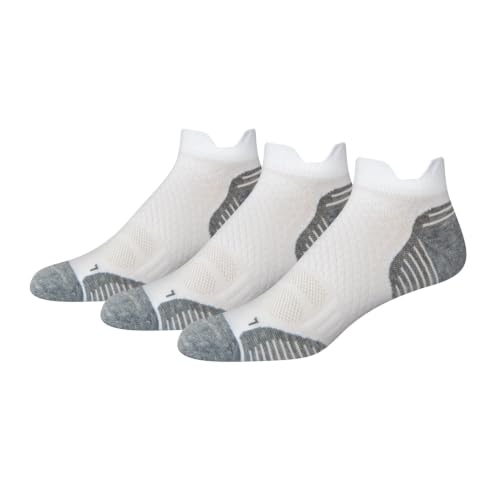 Amazon Essentials Men's Athletic Performance Low Cut Running Socks, 3 Pairs, White - image 1