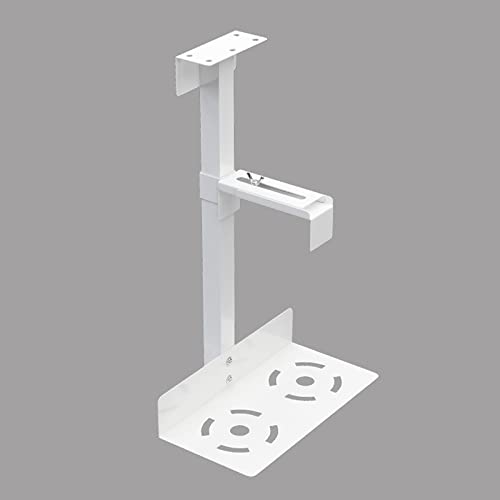 Soporte para CPU de suelo, soporte ajustable para torre de computadora de escritorio, montaje bajo escritorio, ancho ajustable de 13,5 a 23,5 cm, apto para la mayoría de tamaños, negro/blanco miniatura 1
