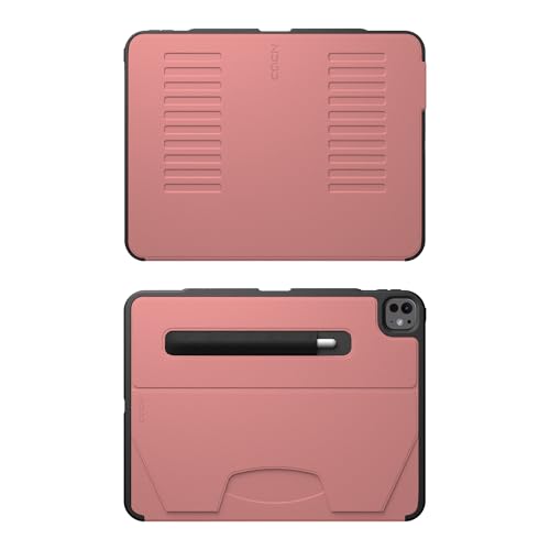 Image of ZUGU CASE iPad Pro 13 inch Case, Ultra Slim Protective Cover Designed for iPad Pro 13 (8th /7th Gen) (M5 /M4) (2025 /2024), Wireless Pencil Charging, Multiple Viewing Angles (Sleep /Wake Cover) - Desert Rose
