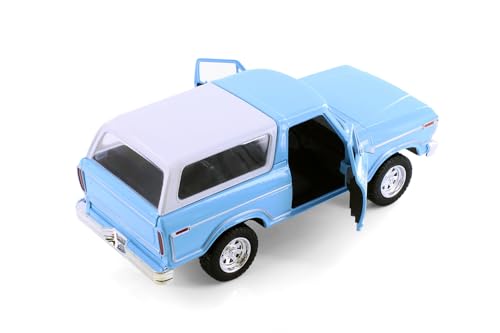 Modelo Diecast 1978 Bronco Hard Top SUV Azul 1:24 miniatura 6