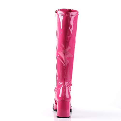 Funtasma by Pleaser Women's Gogo-300 Boot,Hot Pink Stretch Patent,13 M4