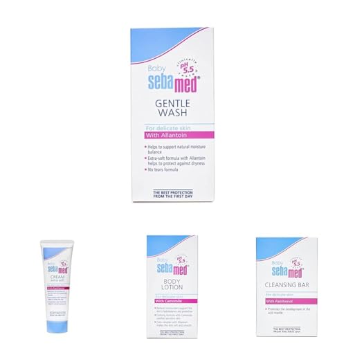 Image of Sebamed baby shampoo 50 ml, baby wash 50 ml, baby cream 50 ml, baby lotion 50 ml (Travel Pack) & baby soap 150gm