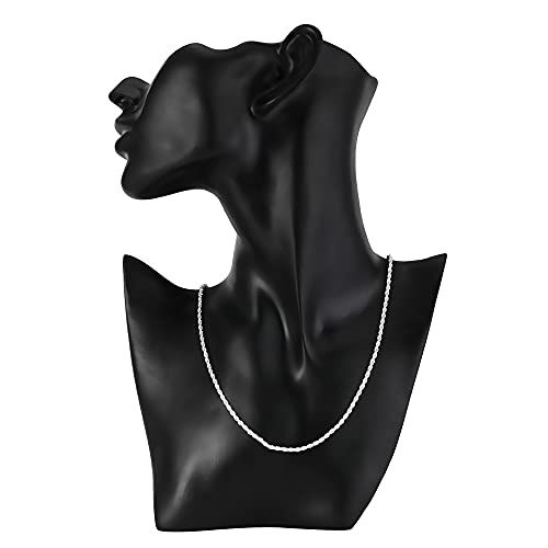 Collier chaîne en corde anti-nœuds robuste tailles 16 à 24 pouces