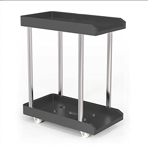 Soporte móvil para CPU de escritorio, soporte para torre de PC con almacenamiento - Estante rodante de 2 niveles con 6 ruedas giratorias miniatura 1