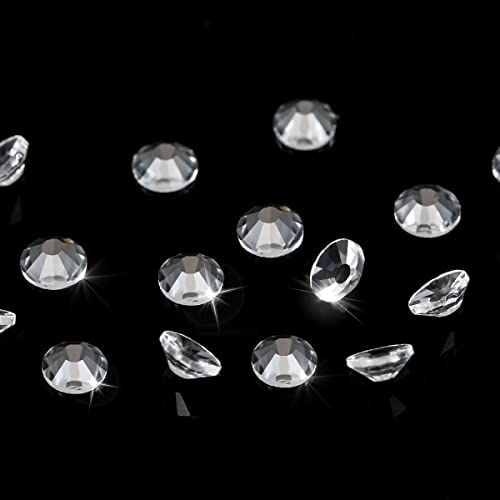 Image of Novani Rhinestones Glass Rhinestones for Crafts Nail Gems Clear Stones Jewels Round Gemstones Non-Hotfix Crystal,SS20,1440 Pieces,Transparent
