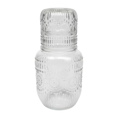 Jarra De Agua En La Mesita De Noche - Diseño De Copo De Nieve, Broca De Material Resistente | Decantador De Enjuague Bucal Para Uso Doméstico, Agua Potable, Té De Frutas, Bebidas Frías, Leche