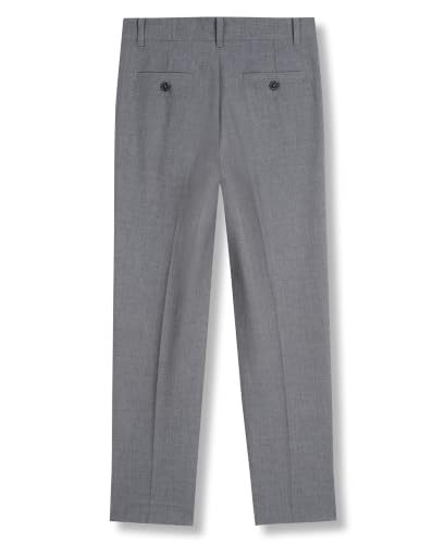 Image of Calvin Klein Boys Flat-Front Bi-Stretch Dress Pant, Straight Leg Fit, Belt Loops & Front Pockets