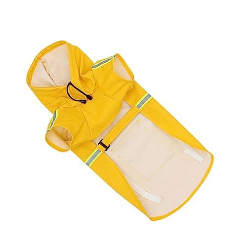 Garneck Comfortable Elastic Waterproof Dog Poncho Reflective Design for Small Pets