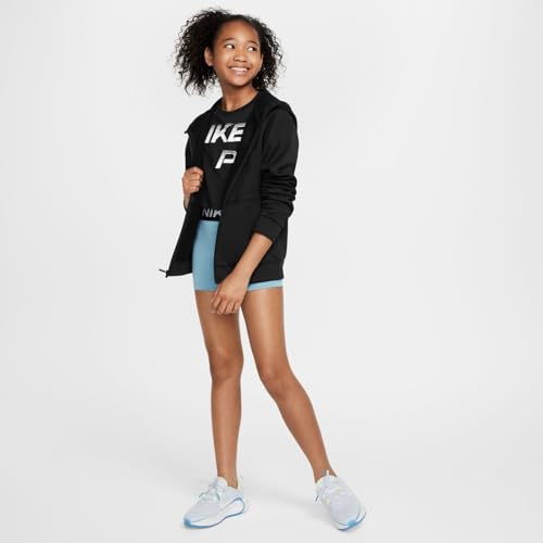 Image of Nike Girls' Pro Shorts (Little Big Kid), Denim Turq /White