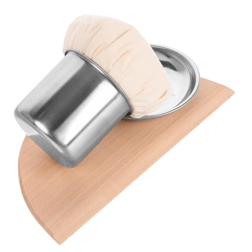 OUNONA 1 Set Cooking Brush Crepe Oil Scraper Mop Brush for Cooking Crepes Scraper Tool Basting Brush Pan Oil Scraper Pancake Pan Oil Applicator Scraper for Round Pancakes Wood