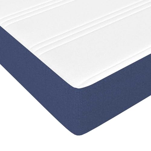 Taschenfederkernmatratze Mittel Blau 120x190x20 cm Stoff Kaltschaummatratze Komfortmatratze Federkernmatratze Schlafmatratze für Erwachsene Gäste – Bild 6