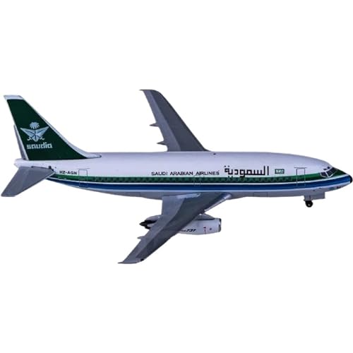 Avión Saudia 737-200 HZ-AGN en metal fundido, réplica compacta escala 1:400 que no pierde color