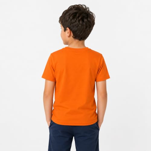 Image of Kids Round Neck Boys Tshirt | Short Sleeves | Natural Organic 100% Cotton Soft Comfortable Fabric | School Plain Color Original Branded Half Sleeve | T-Shirt for Boy Kid | Sleepwear Everyday Casual