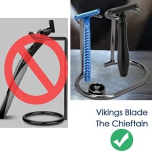 Ymiko Stand,Safety Stainless Steel Modern Design Rustless Small Portable Shaving Brush Holder Stand Shaving Stand(Black)