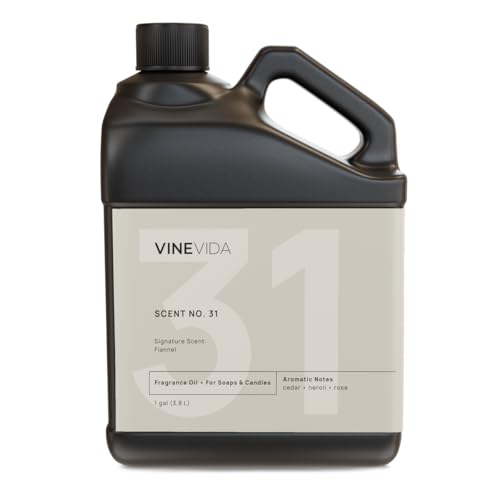 VINEVIDA [128oz] Flannel Fragrance Oil for Candle Making - Made in USA Scents for Soap Making - Natural Candle Fragrance Oil