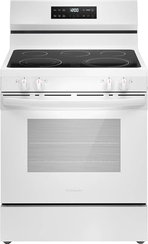 Frigidaire FCRE3062A 30' Slide-In Electric Range, 5.3 Cu. Ft., EvenTemp™ Cooktop Element –...