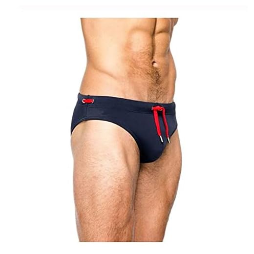 YZRDY Sexig mans simning push-up dyna kalsonger låg midja simning män trosor badkläder boxers färg sommar mjuk (färg: Mörkblå, storlek: L.)