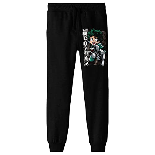 Bioworld My Hero Academia Deku Boy's Black Jogger Pants
