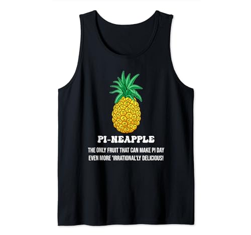 Happy Pi Day Funny Pineapple Pun Math Humor Men Women Kids Tank Top