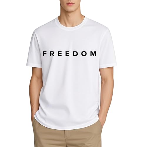 Freedom T-Shirt & V Neck American Freedom White Shirt Unisex