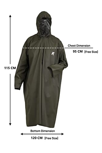 Image of ROCKSPORT Unisex Hooded Rain Poncho for Adult,Waterproof, lightweight,Reusable& Packable, One Size Fits Most, Free Size