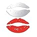 Bixzegg 2 Sets 3D Large Lips Mirror Wall Stickers, Kiss Shape Wall Art Decals, Acrylic DIY Self-Adhesive Wallpaper Murals for Bedroom, Living Room, Bathroom Home Decor (Silver and Red)â€¦
